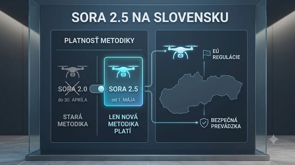 pilot dronu studuje SORA 2.5 regulaci pro Slovensko — NSAT povolení 2026